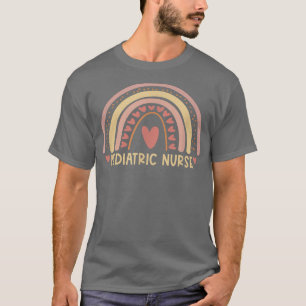 Paediatrics Nurse Boho Rainbow Cute Nursing Studen T-Shirt