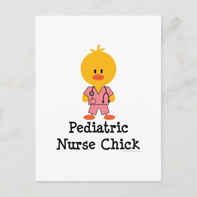 Paediatrics Nurse Chick Postcard (Front)