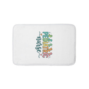 Paediatrics Nurse Dinosaur Vintage Style Shirt Des Bath Mat
