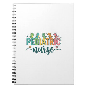 Paediatrics Nurse Dinosaur Vintage Style Shirt Des Notebook