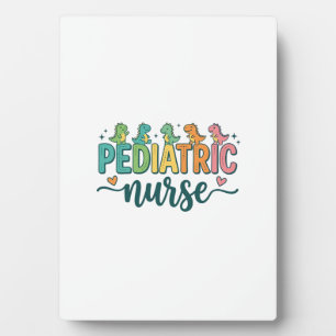 Paediatrics Nurse Dinosaur Vintage Style Shirt Des Plaque