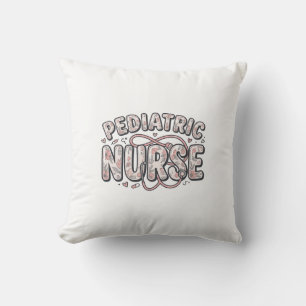 Paediatrics Nurse Floral Vintage Engraving Design_ Cushion