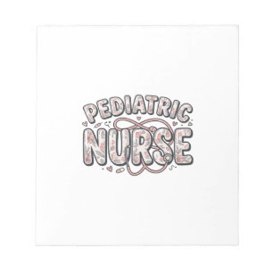 Paediatrics Nurse Floral Vintage Engraving Design_ Notepad
