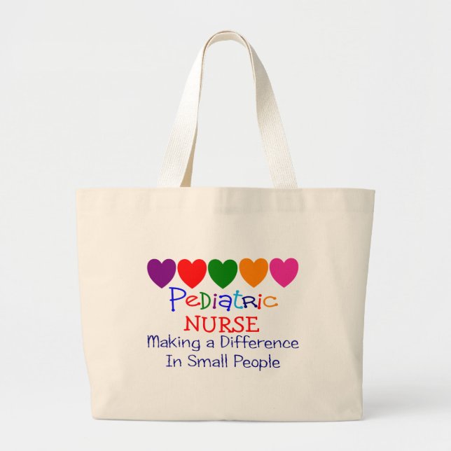 Paediatrics Nurse Gifts Large Tote Bag (Front)