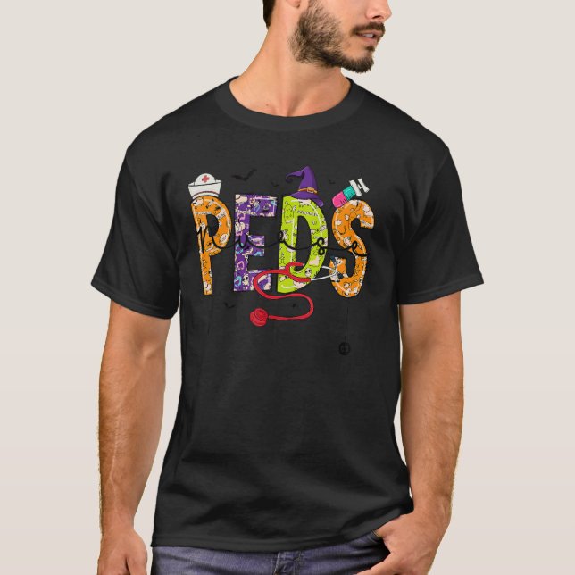 Paediatrics Nurse Halloween Paediatrics Nursing  P T-Shirt (Front)