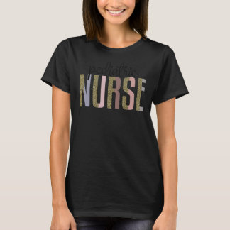 Paediatrics Nurse Leopard Print Nursing School Wom T-Shirt