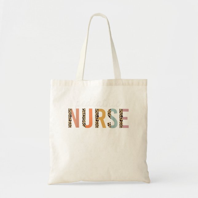 Paediatrics Nurse Leopard Print Nursing School Wom Tote Bag (Front)