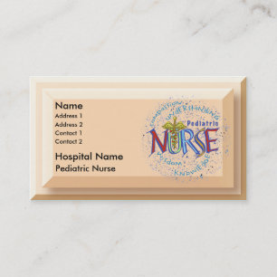 Paediatrics Nurse Motto Business Card