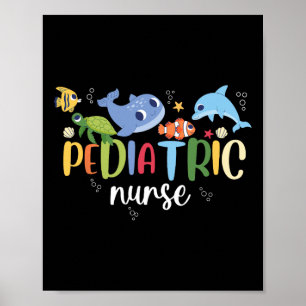 Paediatrics Nurse Peds Ocean Sea Appreciation Pedi Poster
