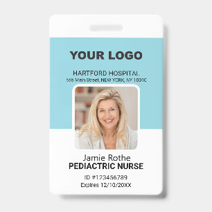 Paediatrics Nurse Photo Logo ID Badge