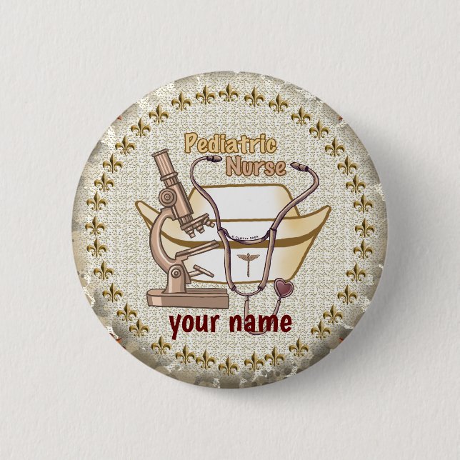 Paediatrics Nurse  pin button  (Front)