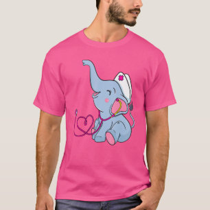 Paediatrics Nurse Practioner Baby Elephant With St T-Shirt