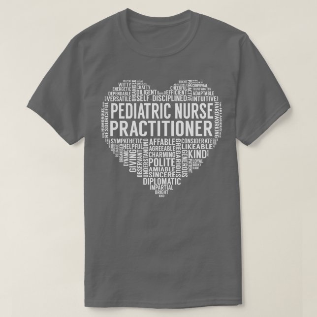 Paediatrics Nurse Practitioner Heart T-Shirt (Design Front)