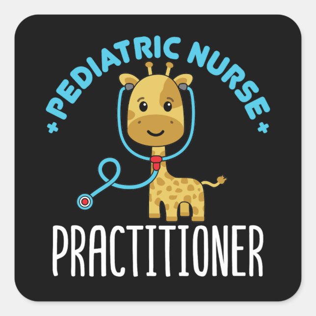 Paediatrics Nurse Practitioner NP Square Sticker (Front)