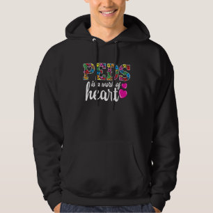 Paediatrics Nurse RN - PEDS Is A Work Of Heart - P Hoodie
