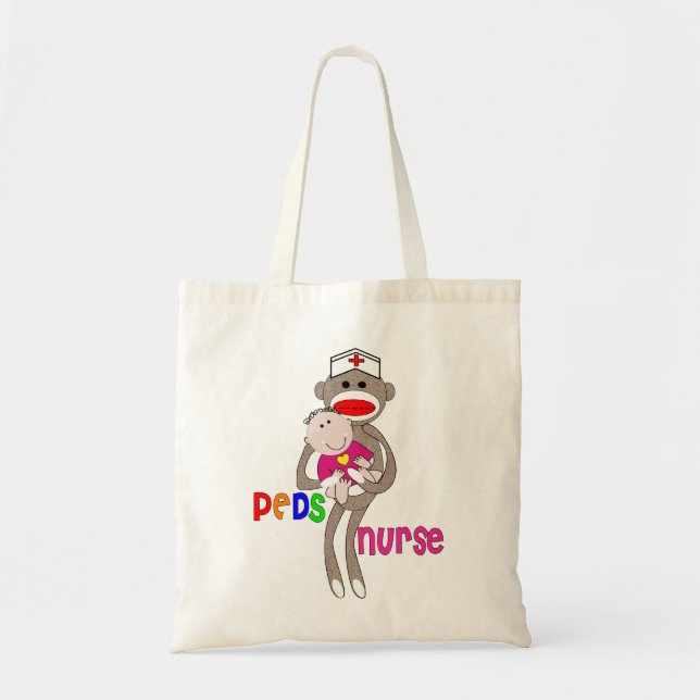 Paediatrics Nurse Sock Monkey Tote bag (Front)