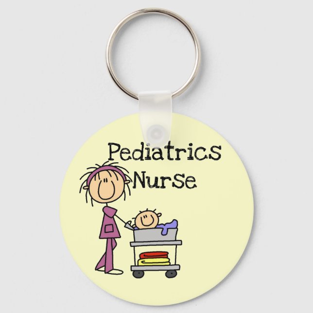 Paediatrics Nurse T-shirts and Gifts Key Ring (Front)