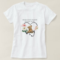 Paediatrics Nurse Teddy Bear Floral Stethoscope