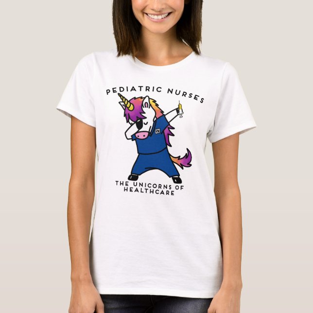 Paediatrics Nurse Unicorn T-Shirt (Front)