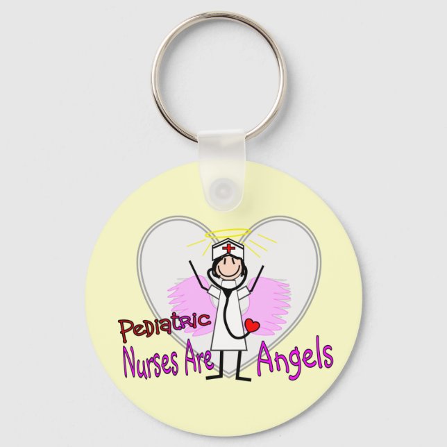 Paediatrics Nurses are Angels Key Ring (Front)