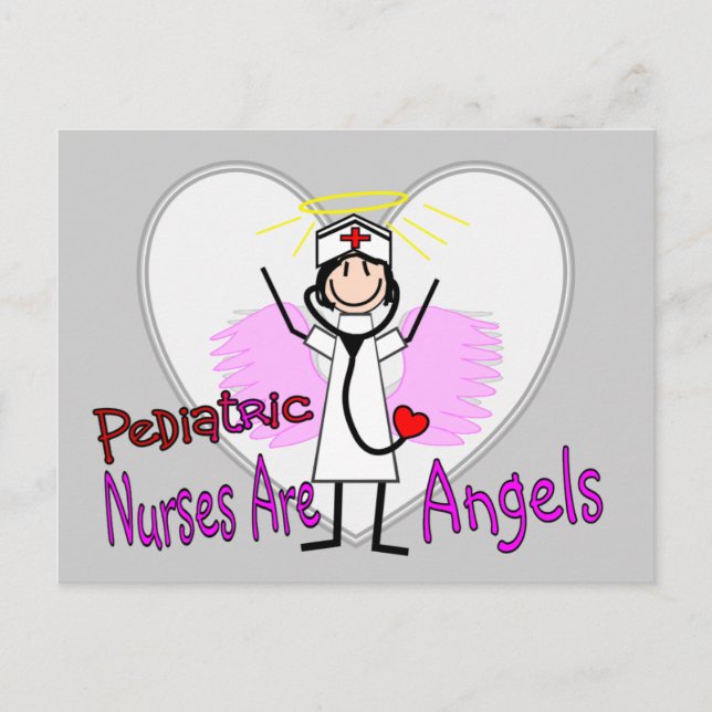 Paediatrics Nurses are Angels Postcard (Front)