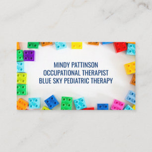 Paediatrics Occupational Therapist Building Blocks Business Card