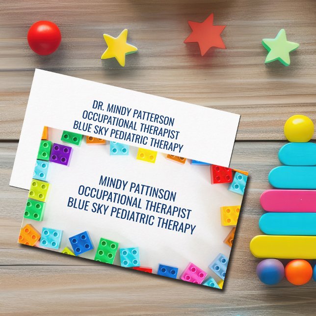 Paediatrics Occupational Therapist Building Blocks Business Card (Creator Uploaded)