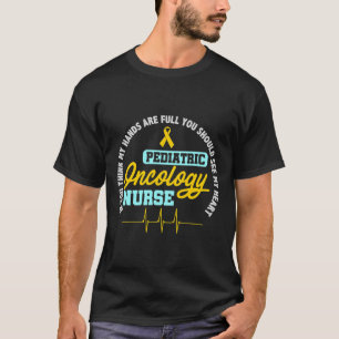 Paediatrics Oncology Nurse Rn Ribbon Ekg Cancer Nu T-Shirt