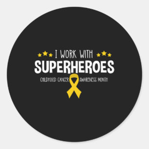 Paediatrics Oncology  RN Nurse Oncologist Ribbon Classic Round Sticker