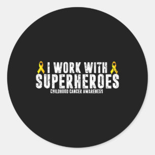 Paediatrics Oncology RN Nurse Oncologist Ribbon Classic Round Sticker