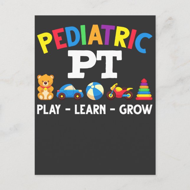 Paediatrics PT Kids Physical Therapy Paediatrician Postcard (Front)