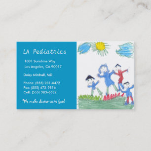 Paediatrics Sky Blue W/B Business Card