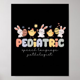 Paediatrics Speech Language Pathologist Easter Bun Poster