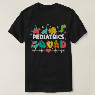 Paediatrics Squad Dinosaur Nurse Medical Team Funn T-Shirt