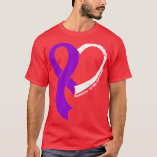 Paediatrics Stroke Awareness Hope Love Heart Ribbo T-Shirt