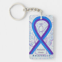 Paediatrics Stroke Awareness Ribbon Custom Keychai