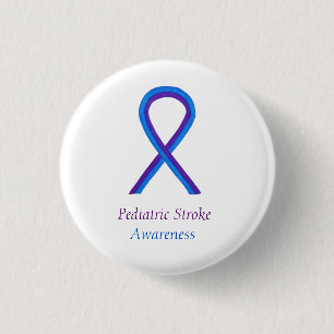Paediatrics Stroke Awareness Ribbon Custom Pin