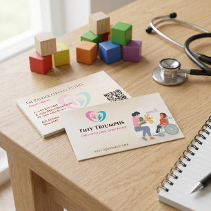 Paediatrics Therapy Business   Light Red Card