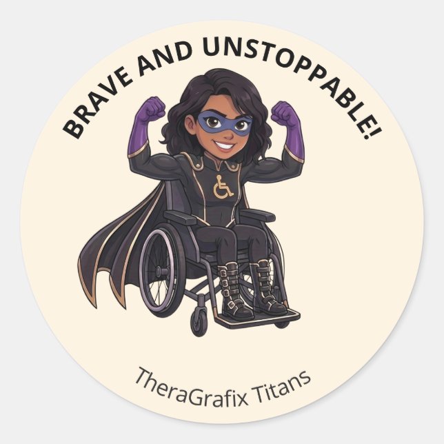 Paediatrics Therapy Superhero Reward Sticker (Front)