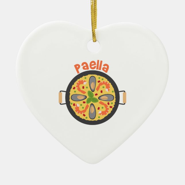 Paella Ceramic Tree Decoration (Front)