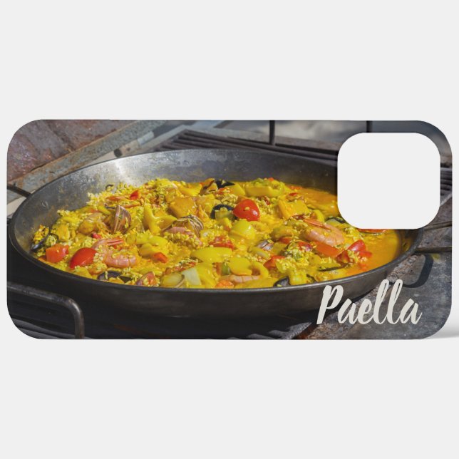 Paella is cooked on a grill gift for chef Case-Mate iPhone case (Back (Horizontal))