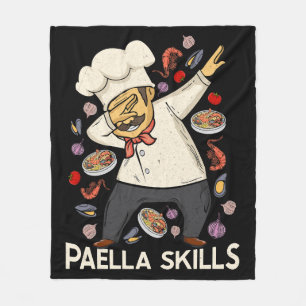 Paella Lover Men Spanish Chef Spanish Food Paella Fleece Blanket