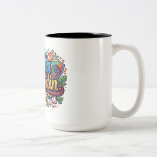 Paella Paladin – Funny Food Warrior Two-Tone Coffee Mug