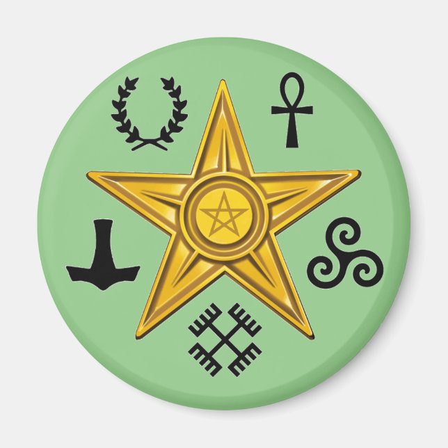 Pagan Barnstar Symbol  Magnet (Front)