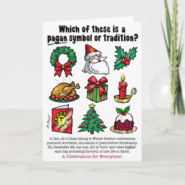 PAGAN CELEBRATION SYMBOLS - HOLIDAY CARD (Front)