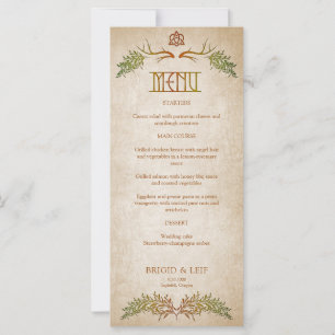 Pagan Celtic Antlers Wedding Menu