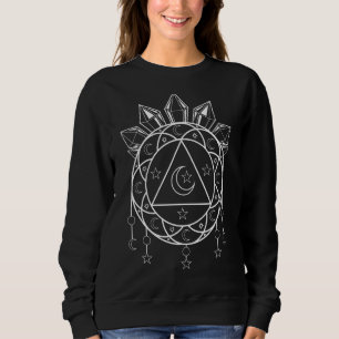 Pagan Crystals Astrology Moon Dark Magic Occult Sweatshirt