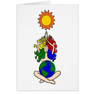 Pagan Elemental Sun Goddess Card