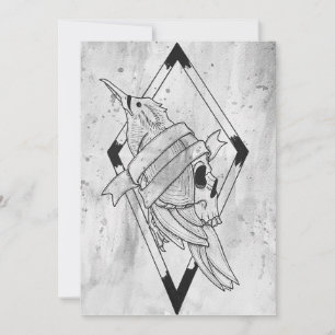 Pagan Gothic Skull Art Card
