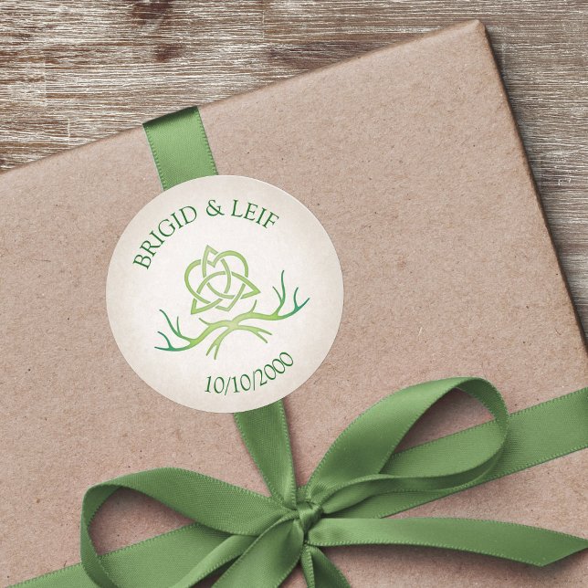 Pagan Handfasting Wedding Classic Round Sticker (Creator Uploaded)
